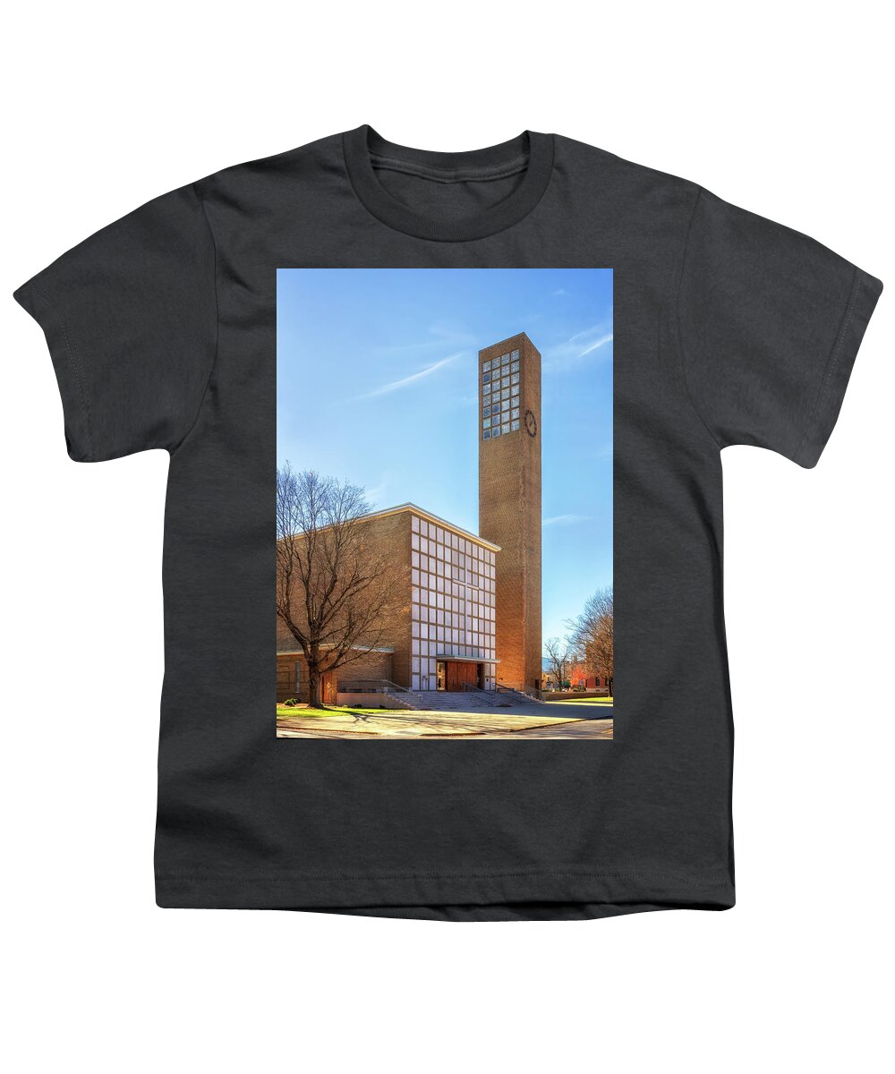 Church Youth T-Shirt featuring the photograph First Christian Church - Columbus, Indiana by Susan Rissi Tregoning