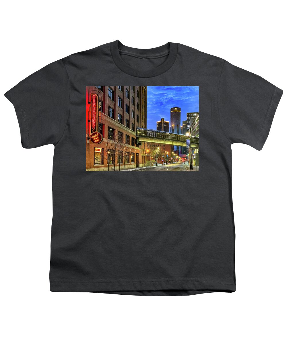 Detroit Youth T-Shirt featuring the photograph Fishbones IMG_7264 Detroit MI by Michael Thomas