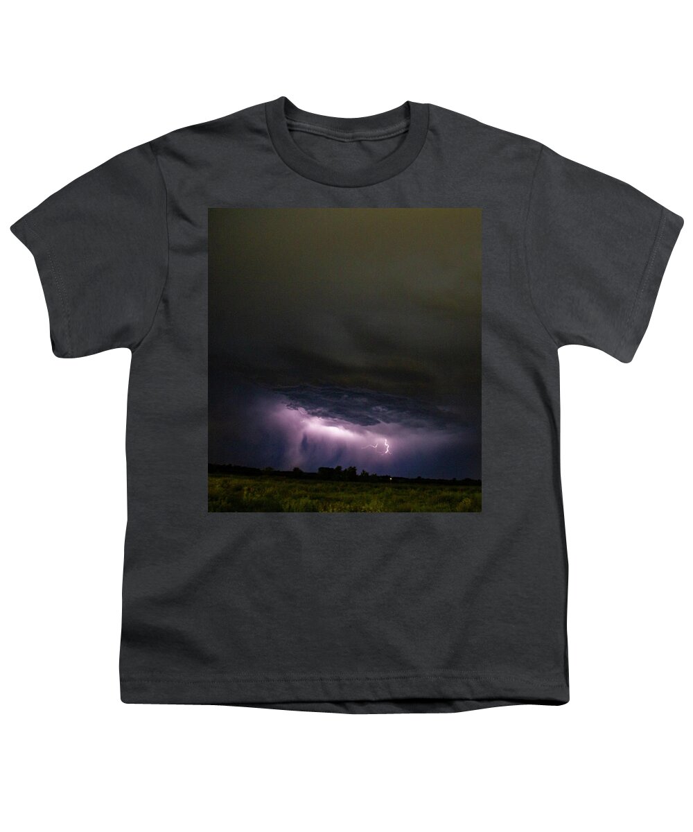 Nebraskasc Youth T-Shirt featuring the photograph Fizzle My Lightning Midizel 001 by Dale Kaminski