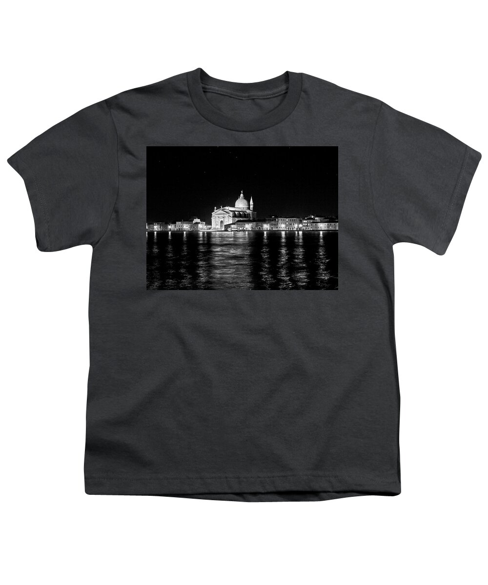 Black-and-white Photography Youth T-Shirt featuring the photograph Floating city by Eyes Of CC