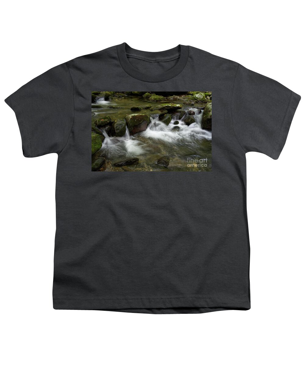 Smokies Youth T-Shirt featuring the photograph Flow of Water by Phil Perkins