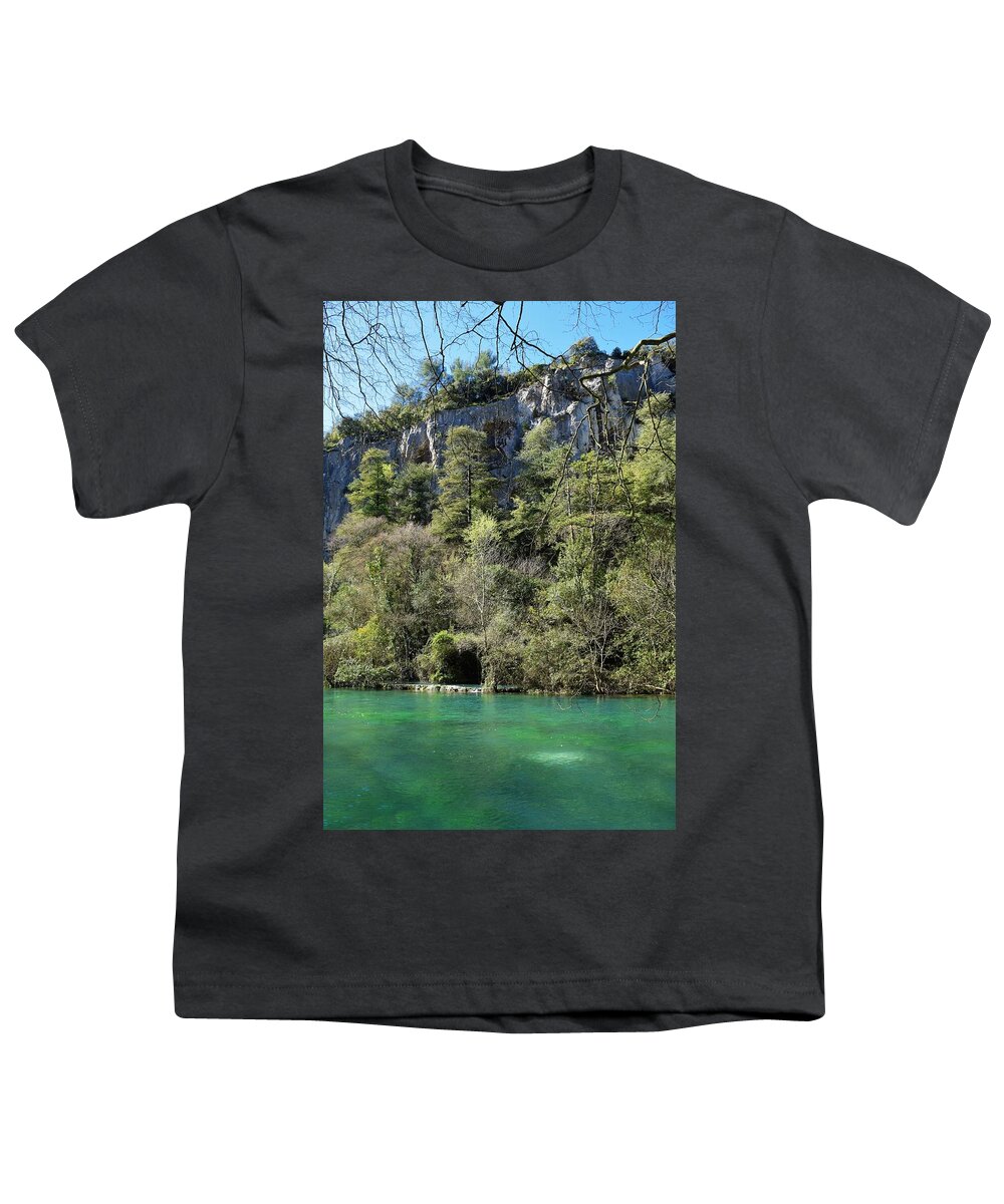 France Youth T-Shirt featuring the photograph France Fontaine de Vaucluse Photo 152 by Lucie Dumas