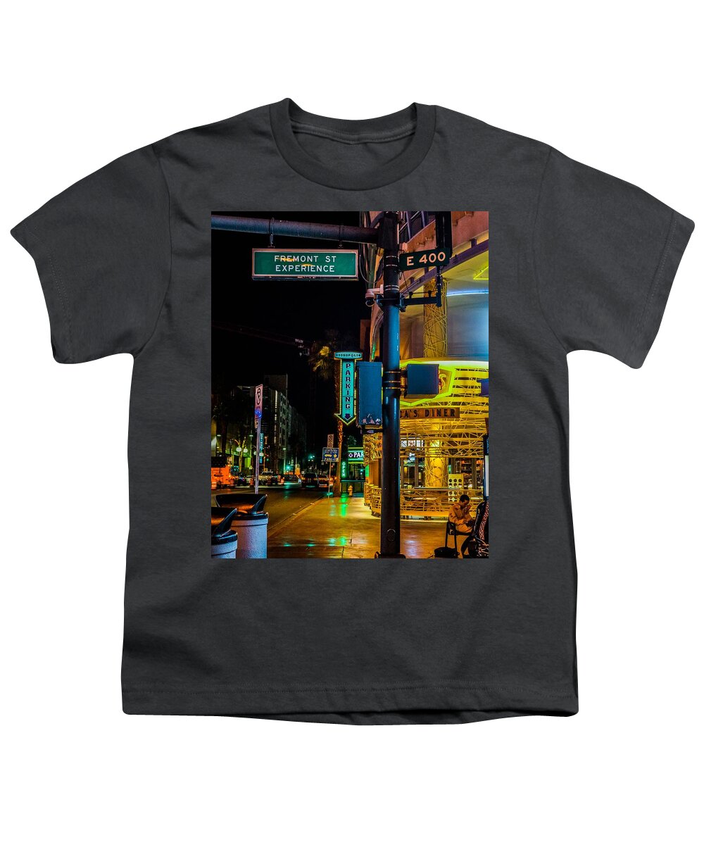  Youth T-Shirt featuring the photograph Fremont Street Experience by Rodney Lee Williams