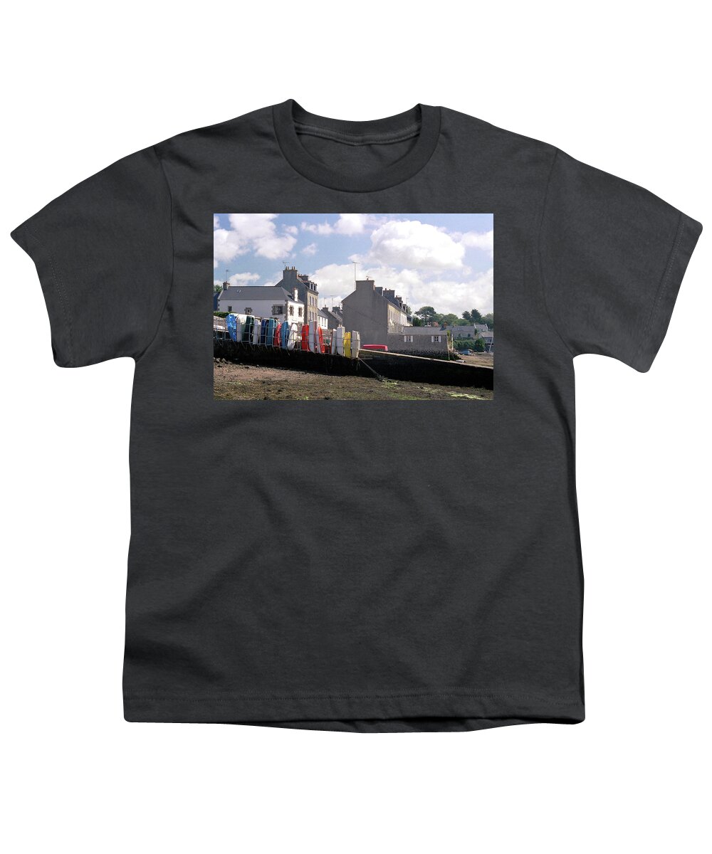 France Youth T-Shirt featuring the photograph From Lanildut Harbor by Jim Feldman