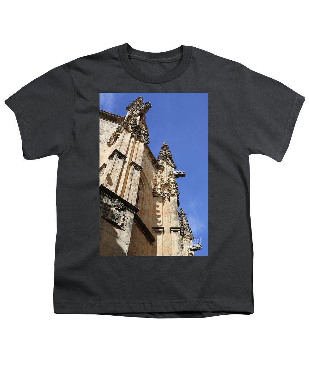 Segovia Youth T-Shirt featuring the photograph Gargoyles of Segovia by Carol Groenen