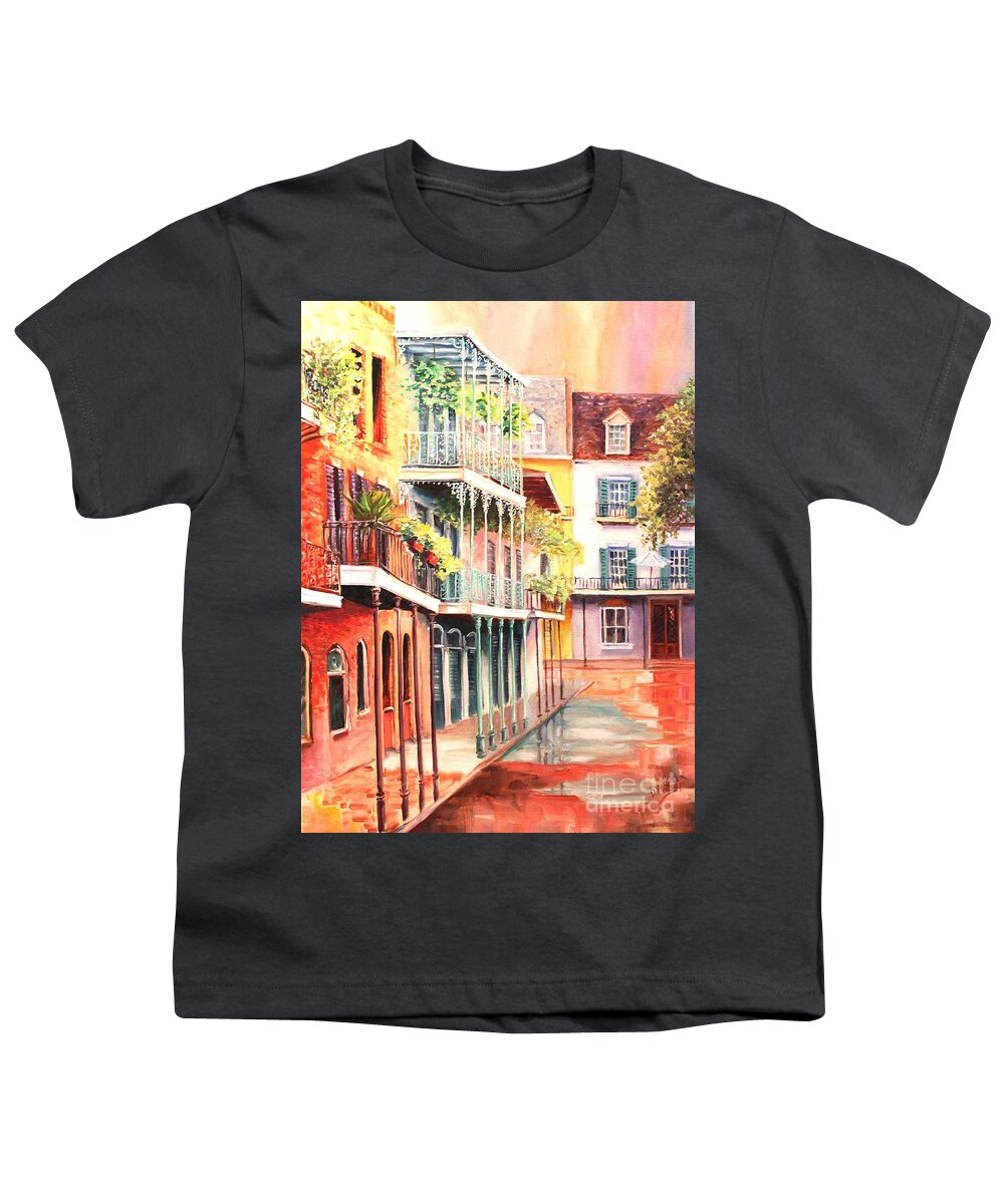 New Orleans Youth T-Shirt featuring the painting Gentle French Quarter by Diane Millsap