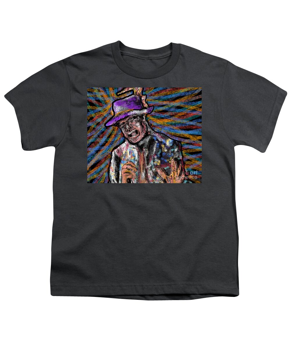Gord Downie The Hip Abstract Rock And Roll Music Concert Star Celebrity Canada Youth T-Shirt featuring the painting Gord Downie The Hip Abstract by Bradley Boug