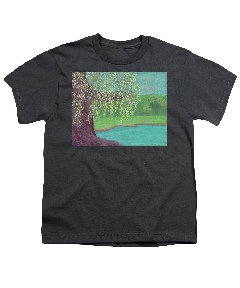 Willow Tree Youth T-Shirt featuring the pastel Grandmother Willow by Anne Katzeff