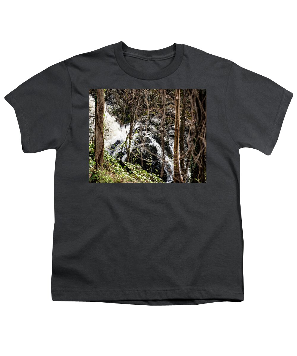 Great Falls Youth T-Shirt featuring the photograph Great Falls - Rockingham 01 by Flees Photos