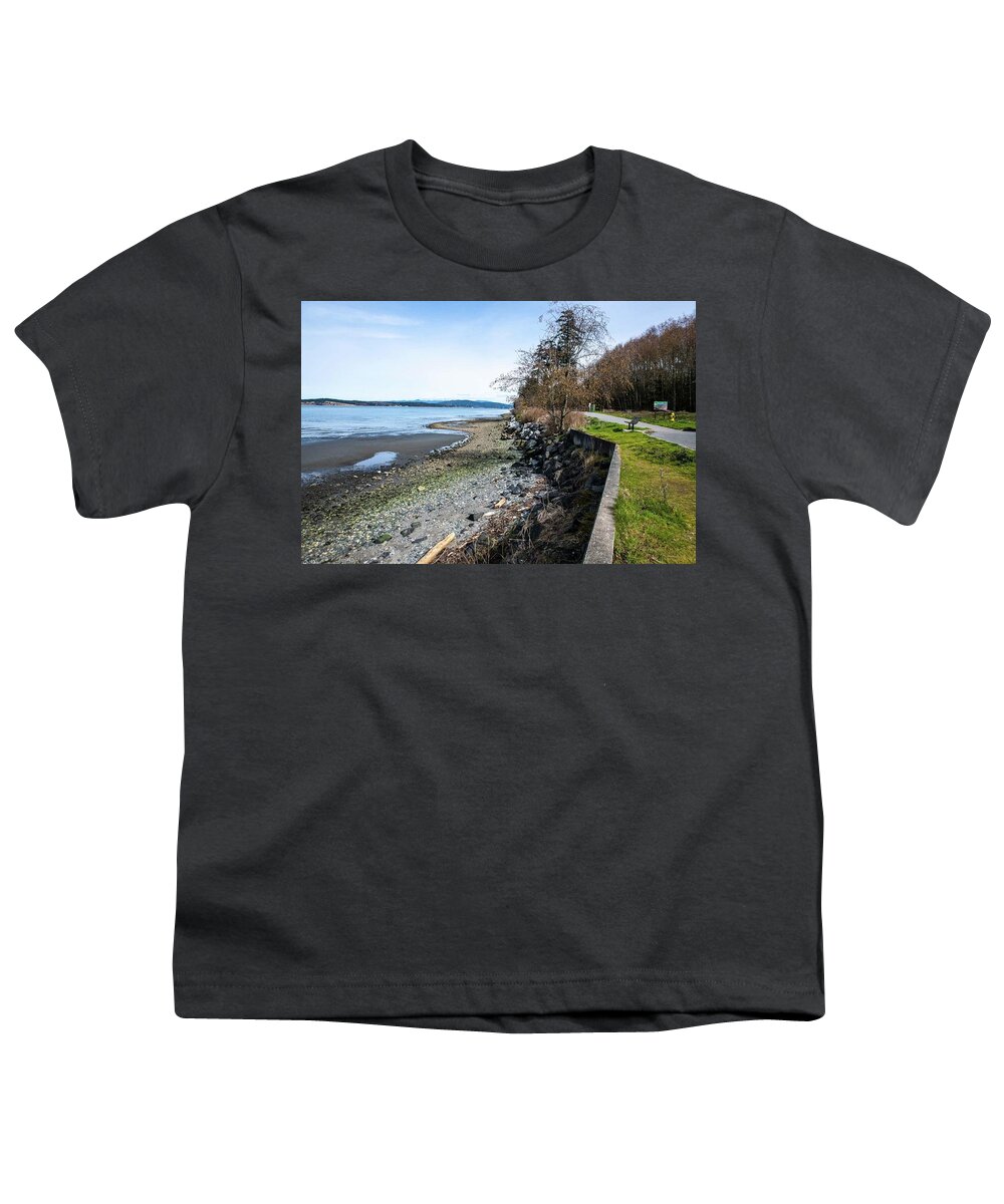 Guemes Channel And Trail Youth T-Shirt featuring the photograph Guemes Channel and Trail by Tom Cochran
