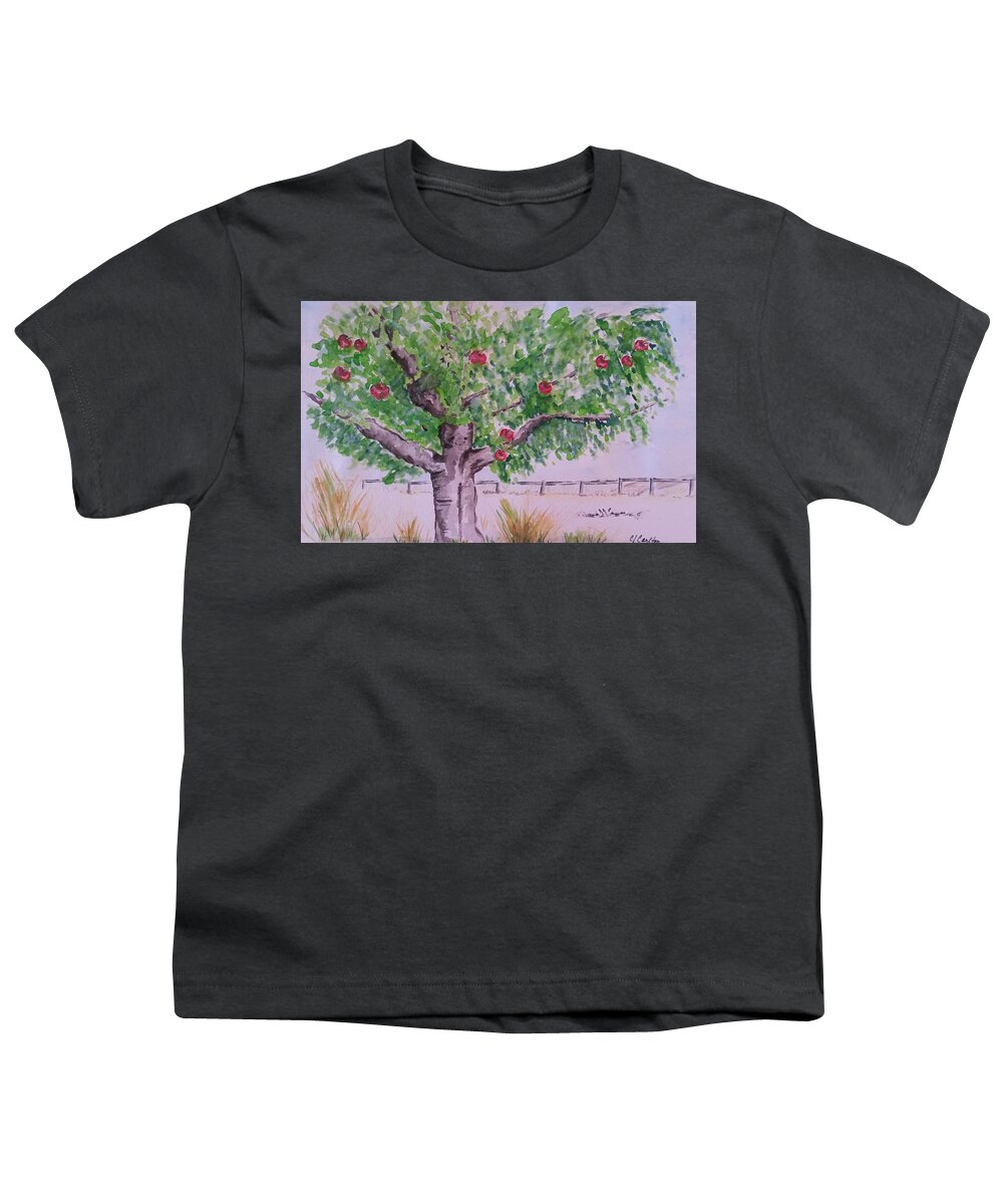 Tree Youth T-Shirt featuring the painting Happy Tree by Claudette Carlton