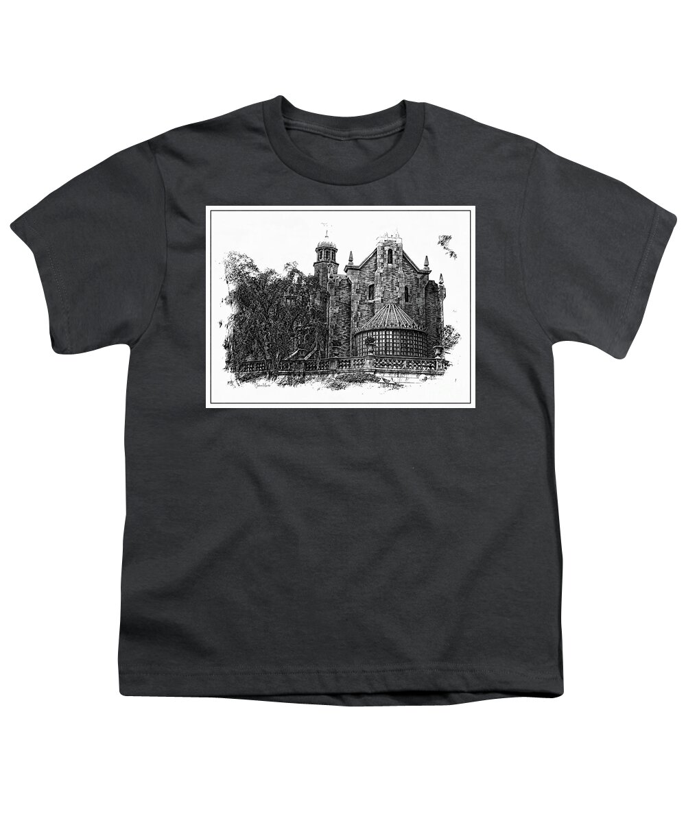 Haunted Mansion Youth T-Shirt featuring the photograph Haunted Mansion by FineArtRoyal Joshua Mimbs