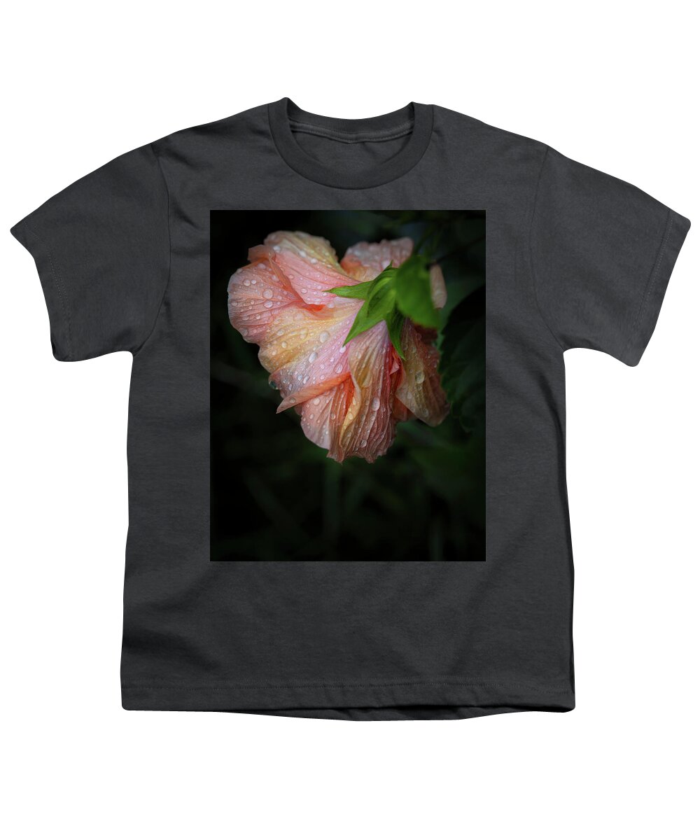 Bloom Youth T-Shirt featuring the photograph Hibiscus After Rain by M Kathleen Warren