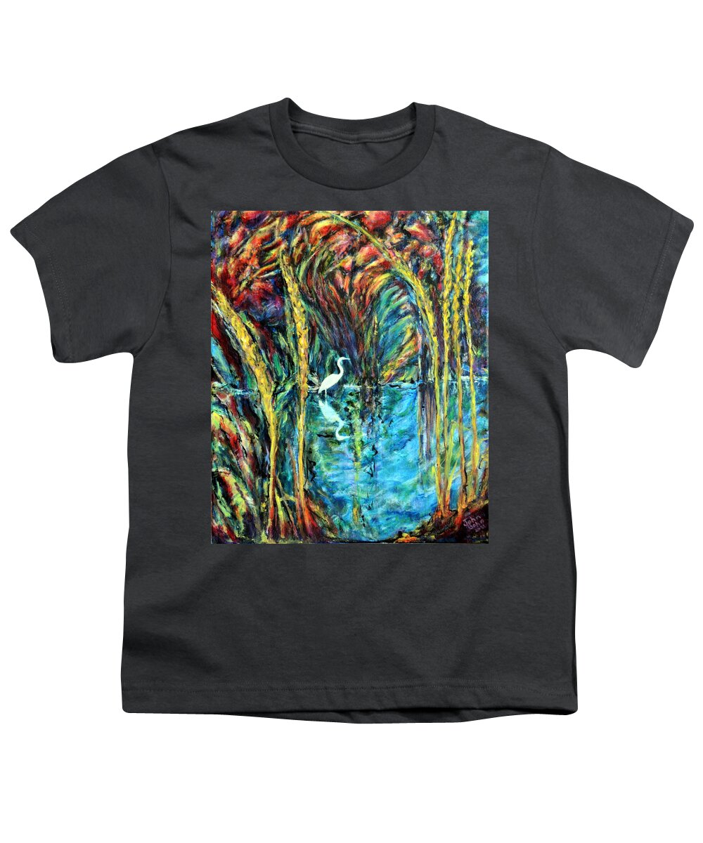 Impressionism Youth T-Shirt featuring the painting Hidden Pond by John Bohn