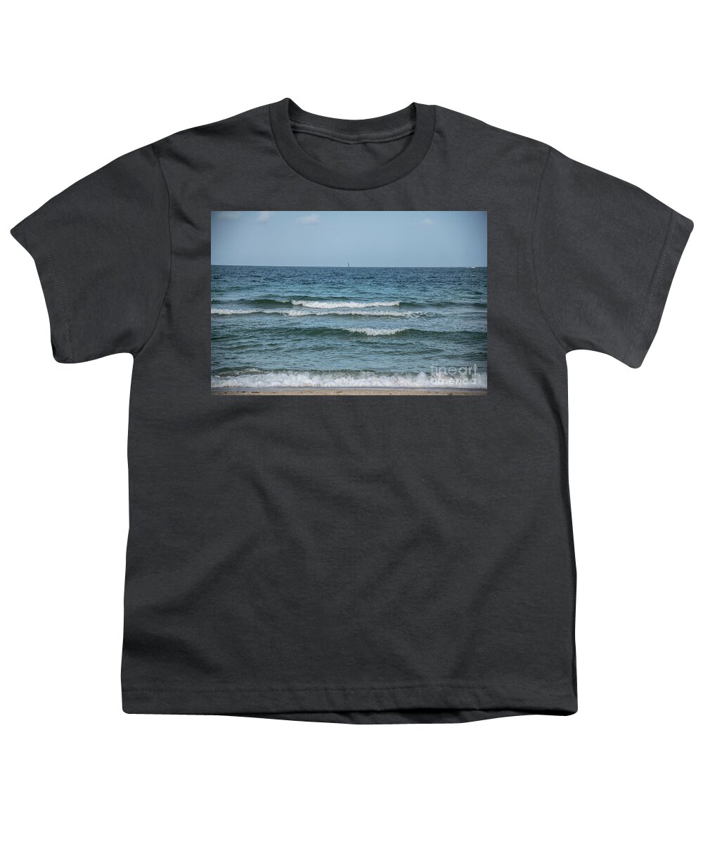 4723 Youth T-Shirt featuring the photograph High Tide at the beach by FineArtRoyal Joshua Mimbs