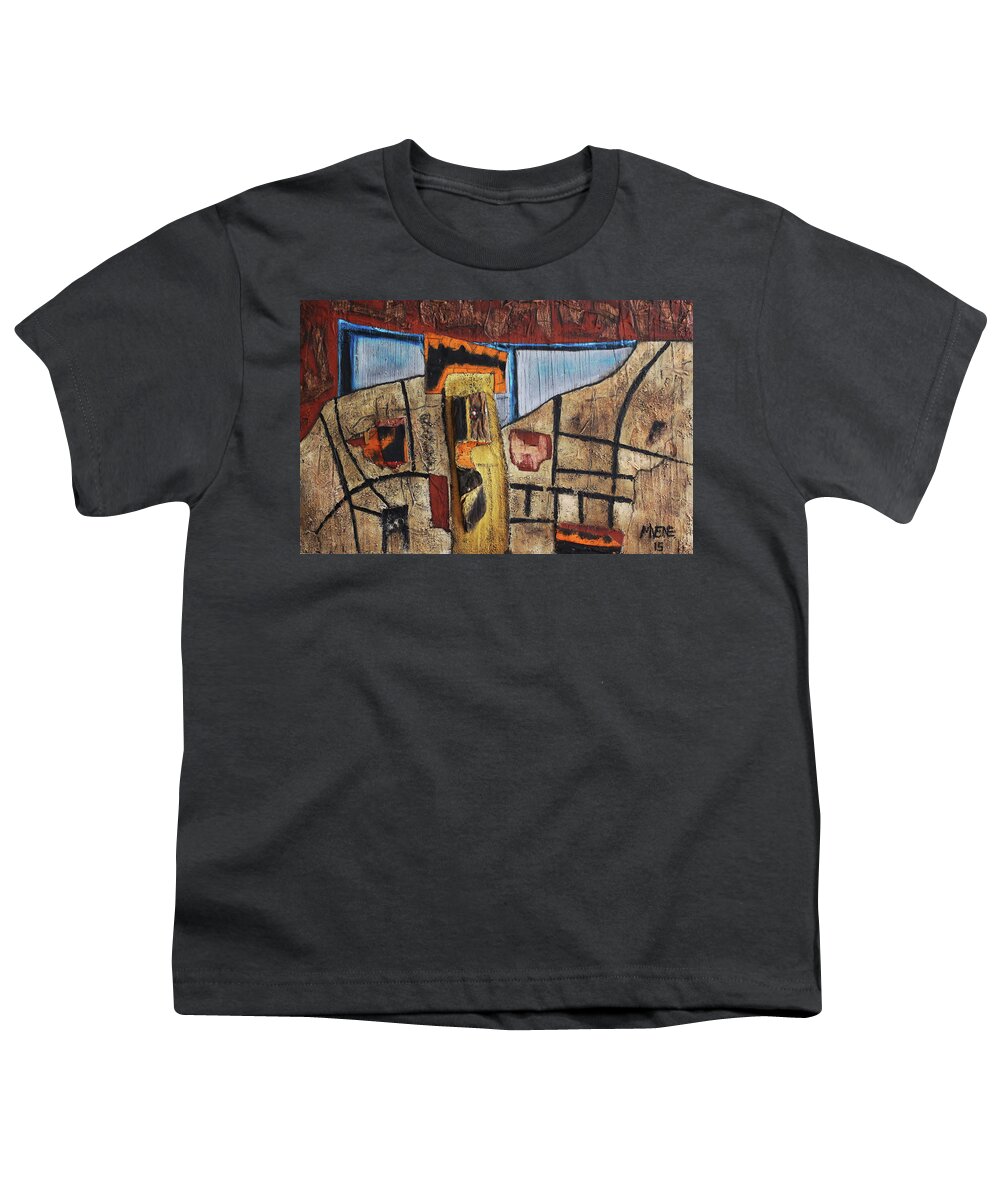 African Art Youth T-Shirt featuring the painting High Tower by Michael Nene