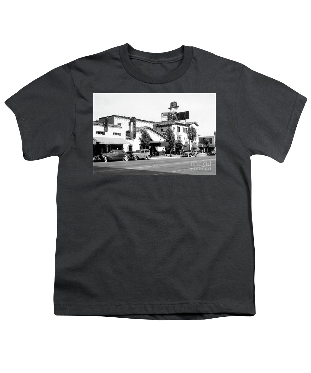 Hollywood Brown Derby Youth T-Shirt featuring the photograph Hollywood Brown Derby by Sad Hill - Bizarre Los Angeles Archive
