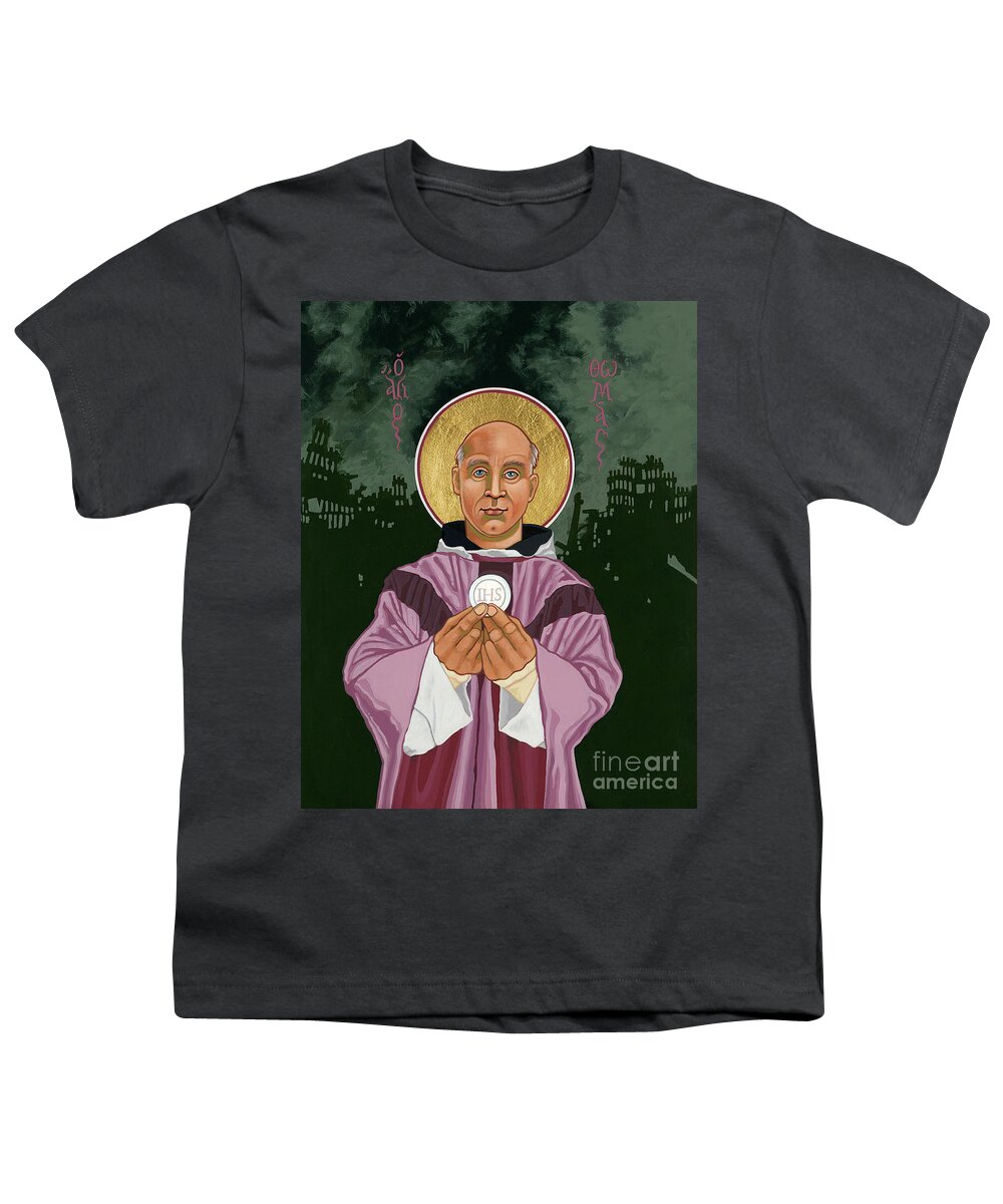 Holy Prophet Thomas Merton Youth T-Shirt featuring the painting Holy Prophet Thomas Merton - Gaudete Christus est natus 331 by William Hart McNichols