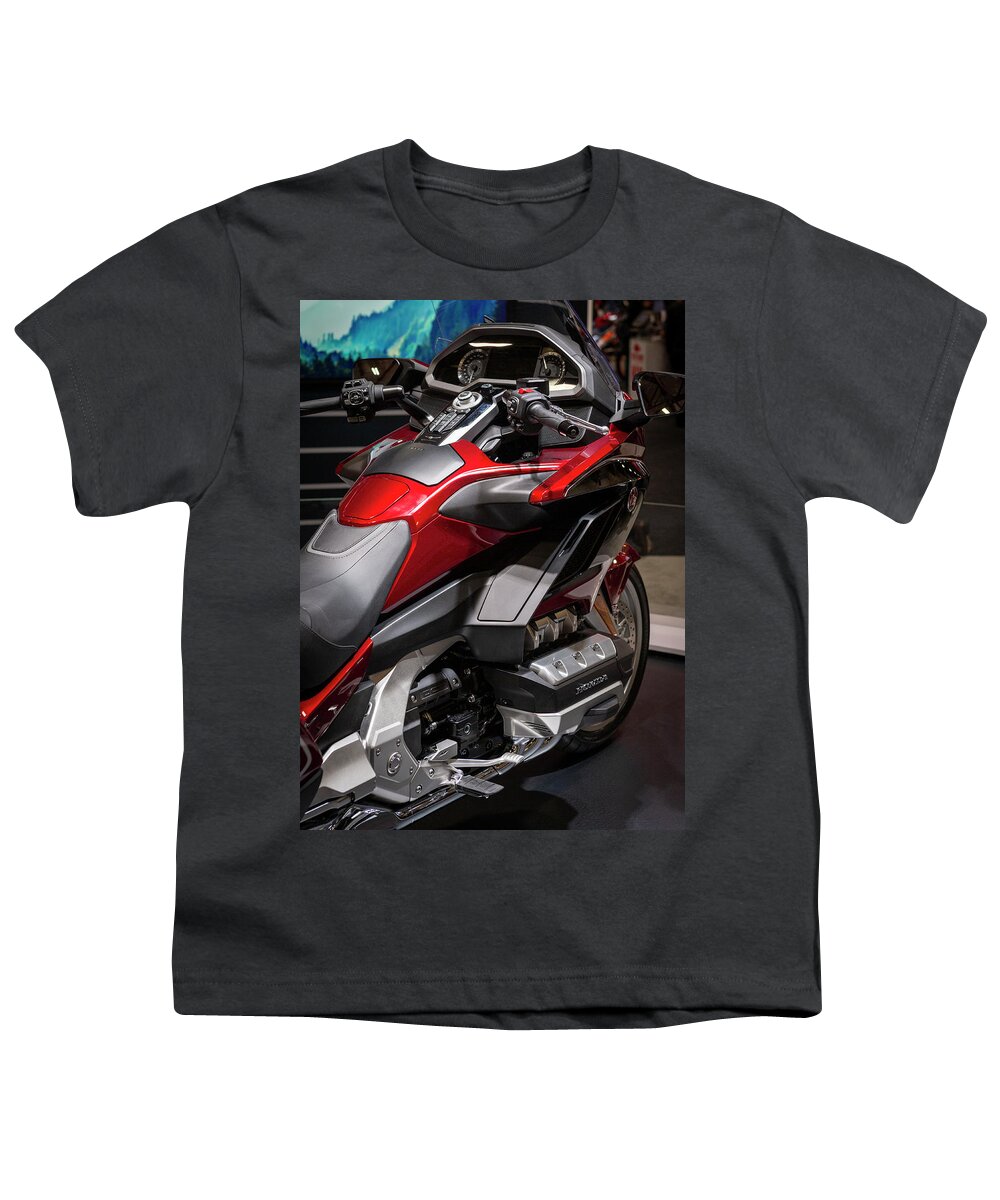 Honda Youth T-Shirt featuring the photograph Honda Goldwing by Jim Whitley