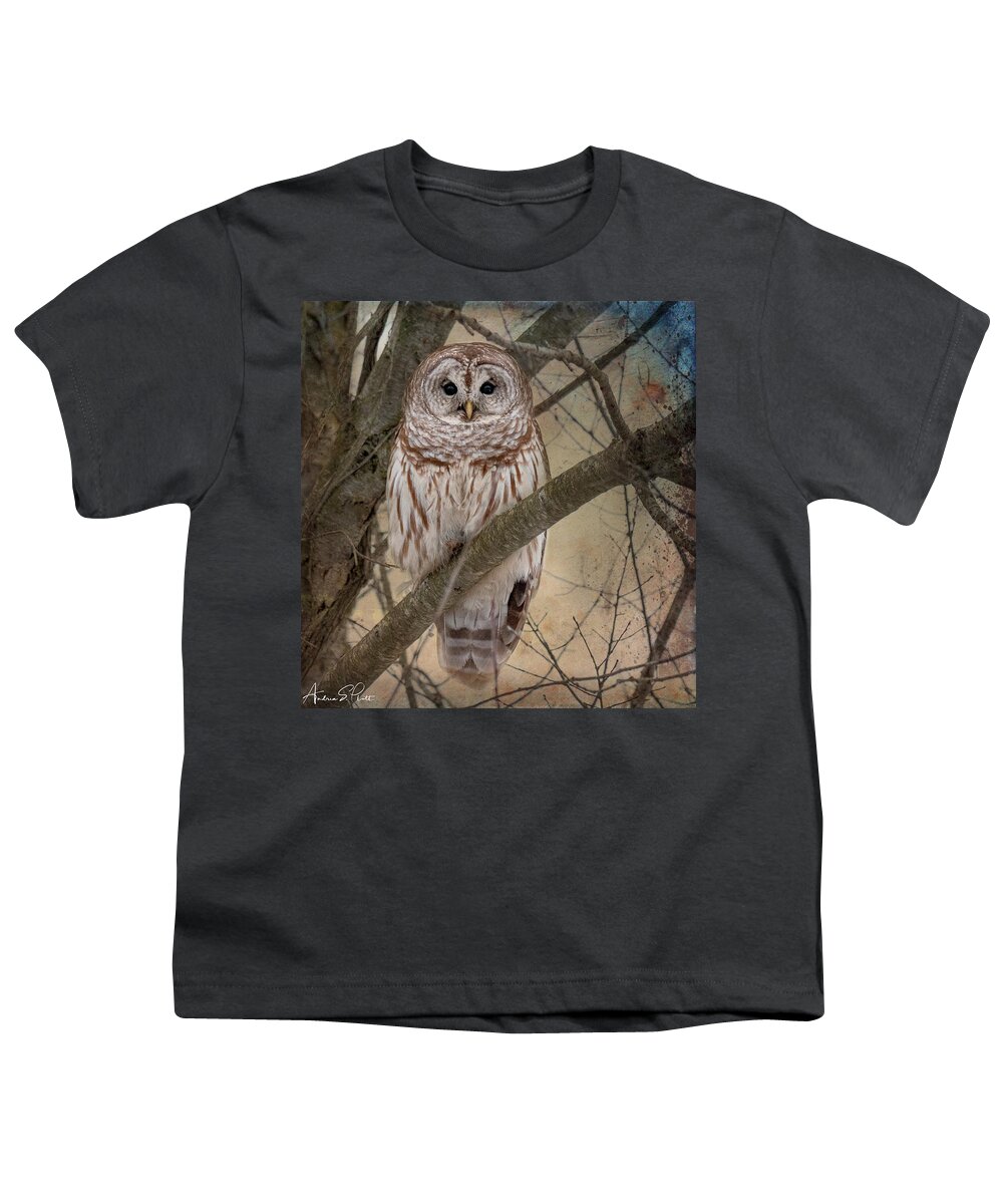 Barred Owl Youth T-Shirt featuring the photograph Hoping for Olivia by Andrea Platt
