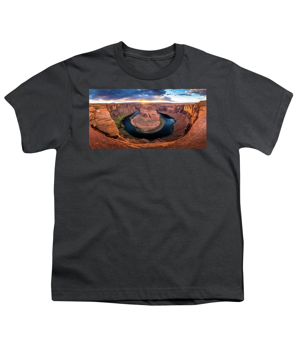 Page Youth T-Shirt featuring the photograph Horseshoe Bend 01 by Niels Nielsen