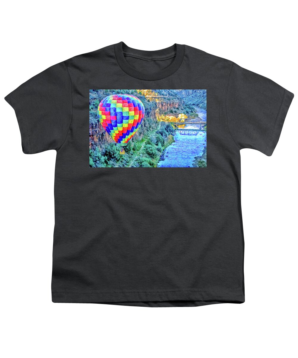 Balloon Youth T-Shirt featuring the photograph Hot Air Balloon #1-Digital Art by Steve Templeton