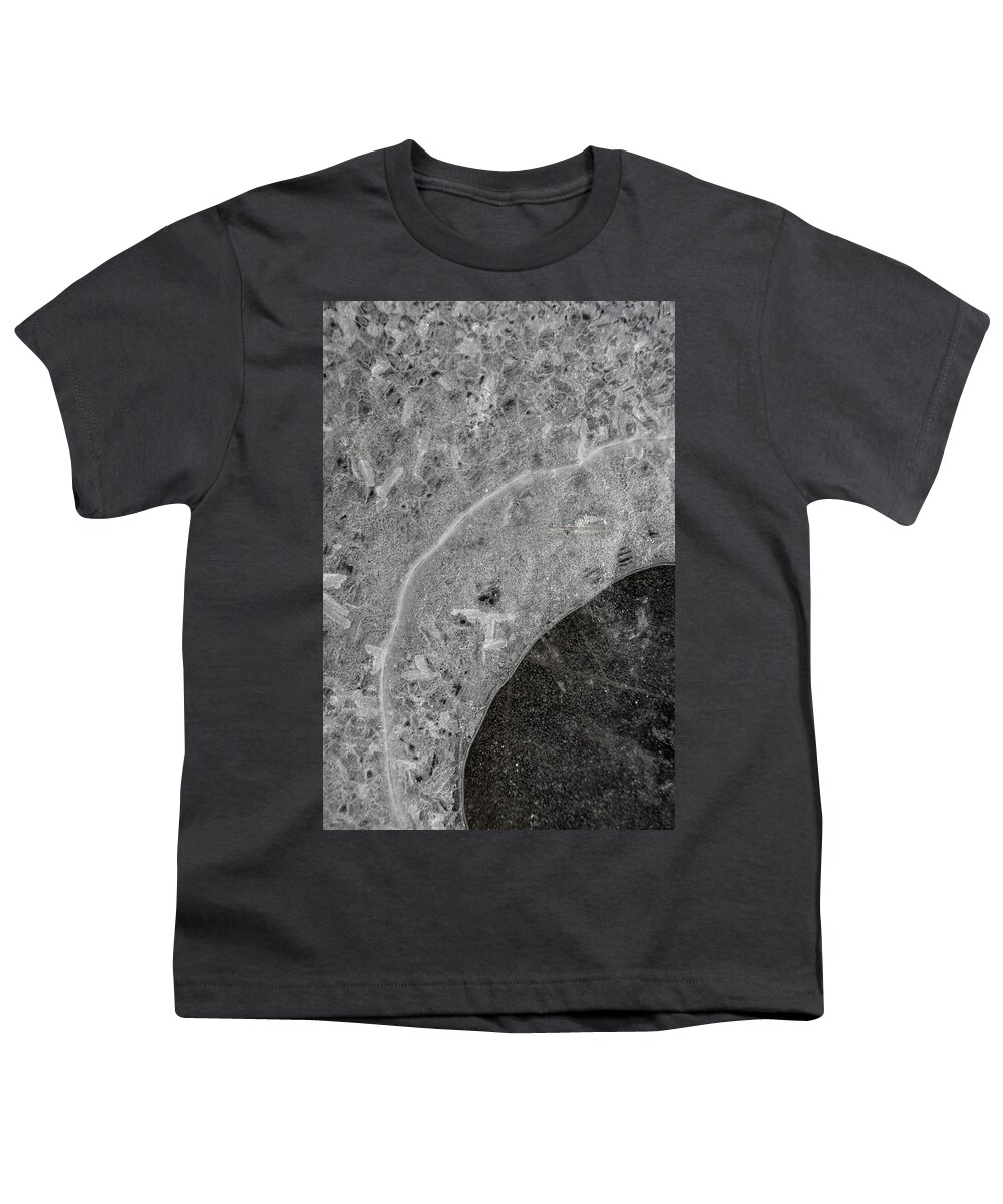 Abstract Youth T-Shirt featuring the photograph Ice Texture by Karen Rispin