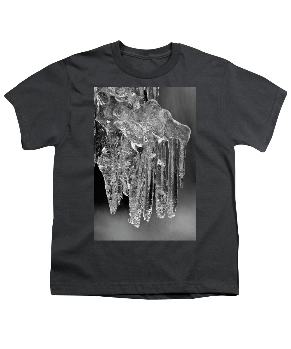 Icicles Youth T-Shirt featuring the photograph Icy Fingers by Irwin Barrett