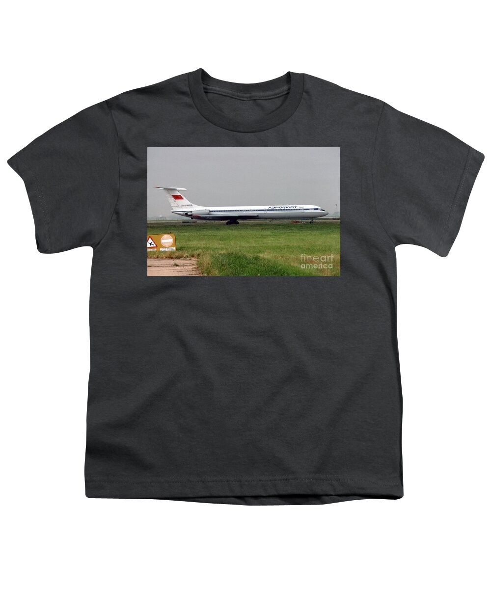 Il-62 Youth T-Shirt featuring the photograph Il-62 by Oleg Konin