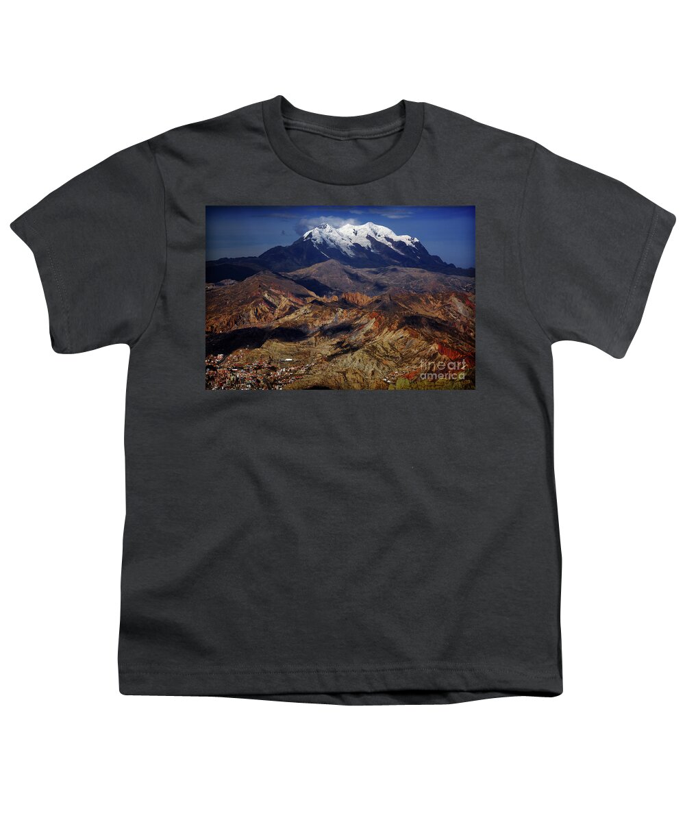 Illimani Youth T-Shirt featuring the photograph Illimani by David Little-Smith