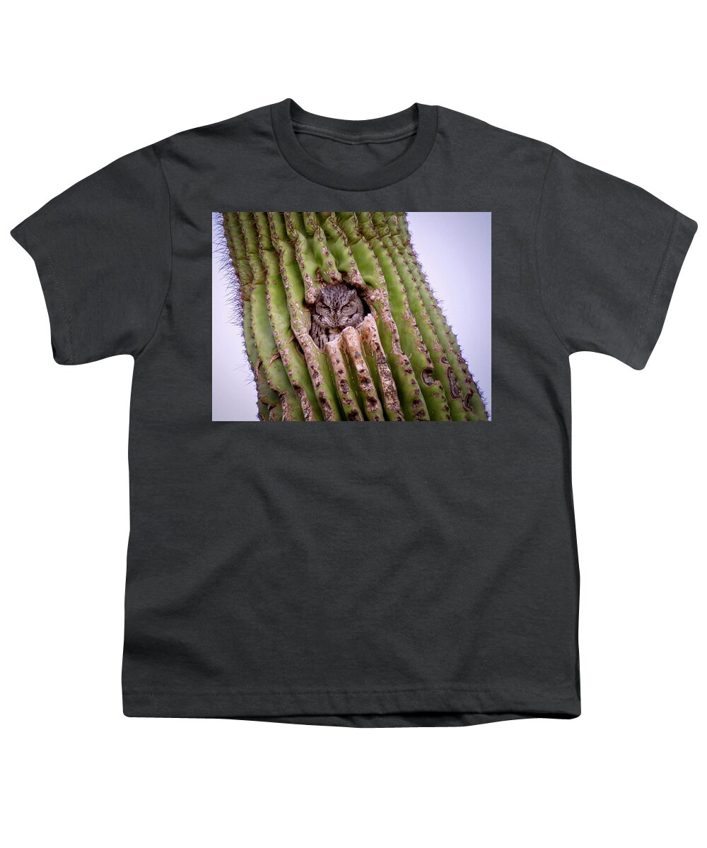  Burrows Youth T-Shirt featuring the photograph I'm Trying to Sleep Here by Judy Kennedy