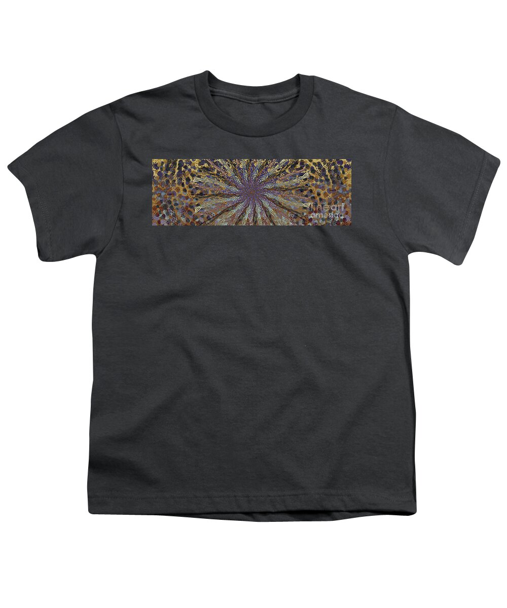 Abstract Youth T-Shirt featuring the digital art Improvisation 3121 by Bentley Davis