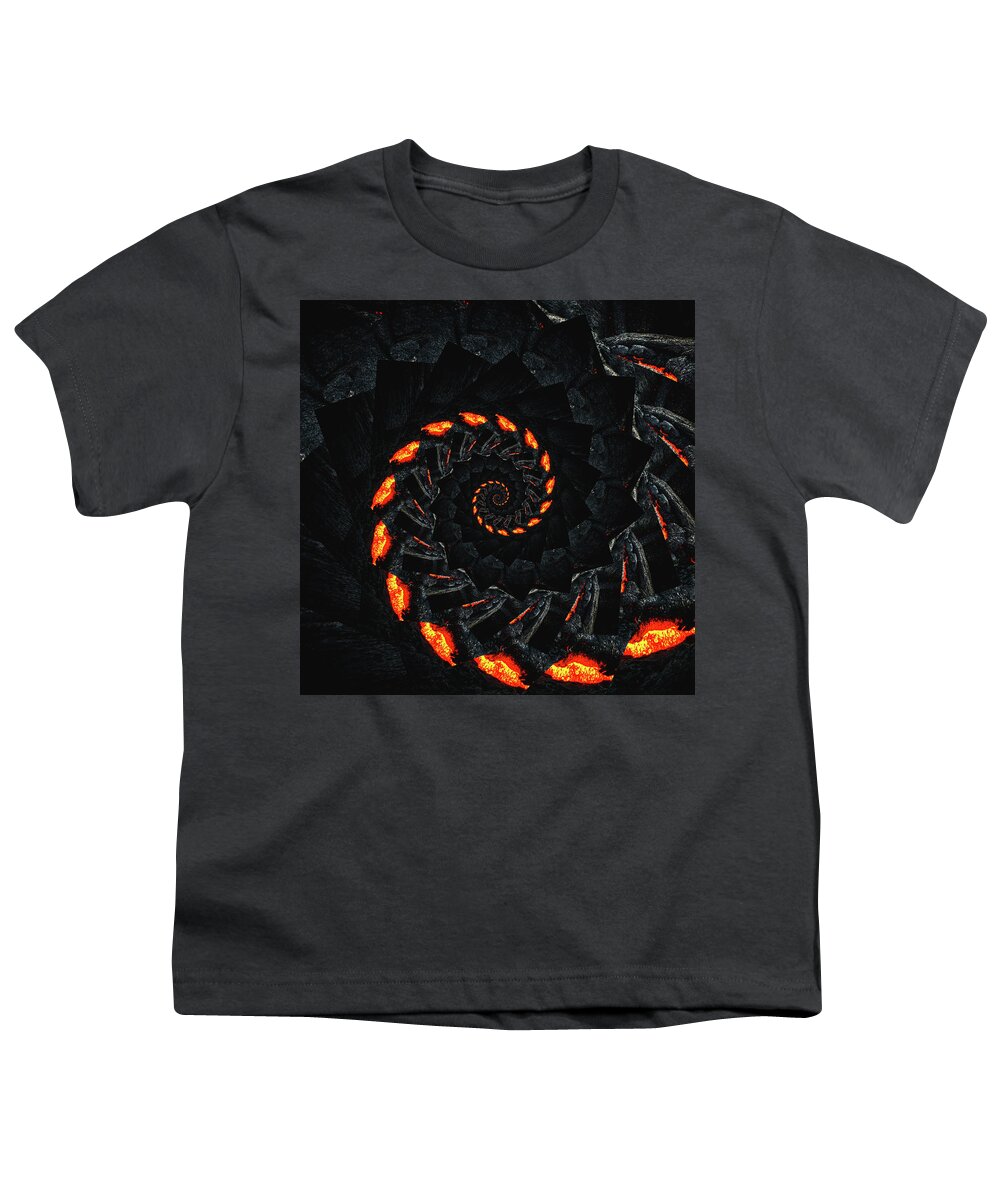 Endless Youth T-Shirt featuring the digital art Infinity Tunnel Spiral Lava 2 by Pelo Blanco Photo