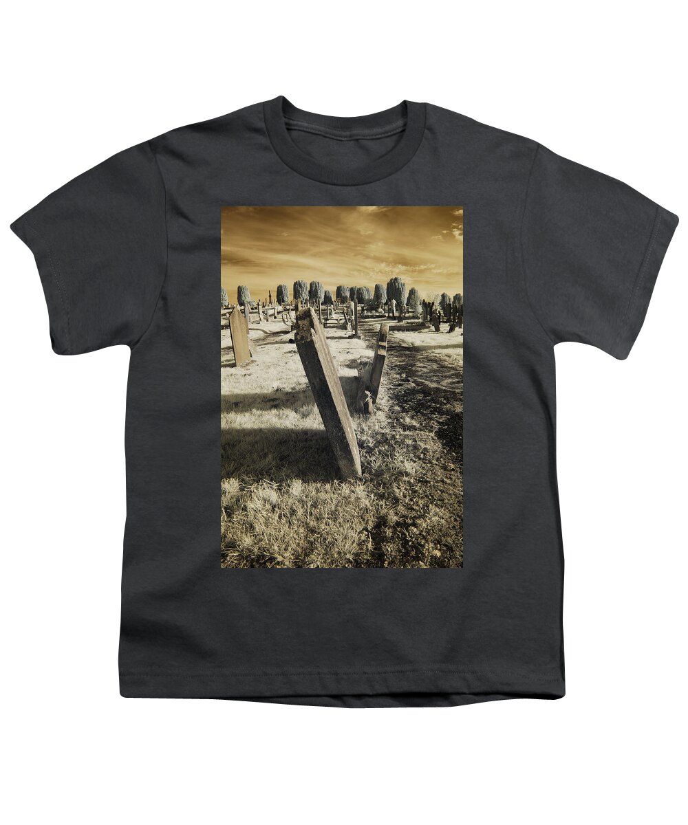 Infrared Youth T-Shirt featuring the photograph Infrared Cemetery On The Hill by Neil R Finlay