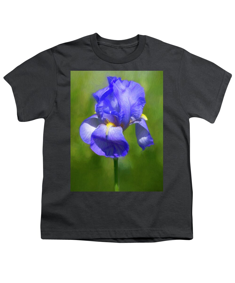 Flower Youth T-Shirt featuring the photograph Iris Portrait by Art Cole