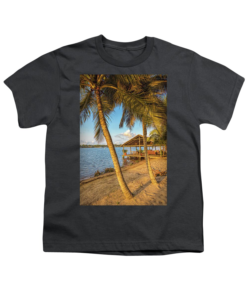 African Youth T-Shirt featuring the photograph Island Dock by Debra and Dave Vanderlaan