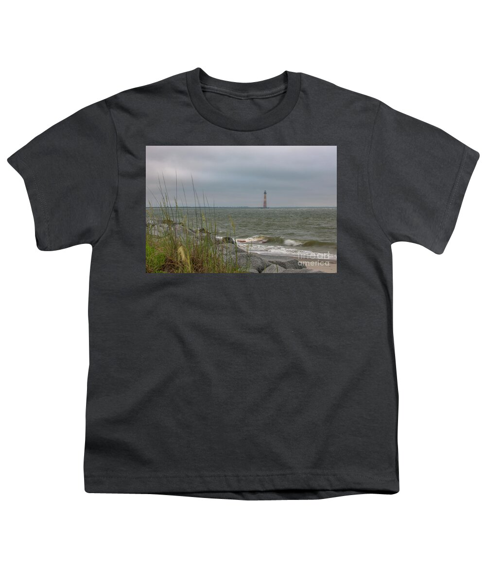 Morris Island Lighthouse Youth T-Shirt featuring the photograph Island Life - Southern Style by Dale Powell