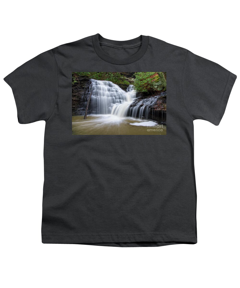 Jack Rock Falls Youth T-Shirt featuring the photograph Jack Rock Falls 20 by Phil Perkins
