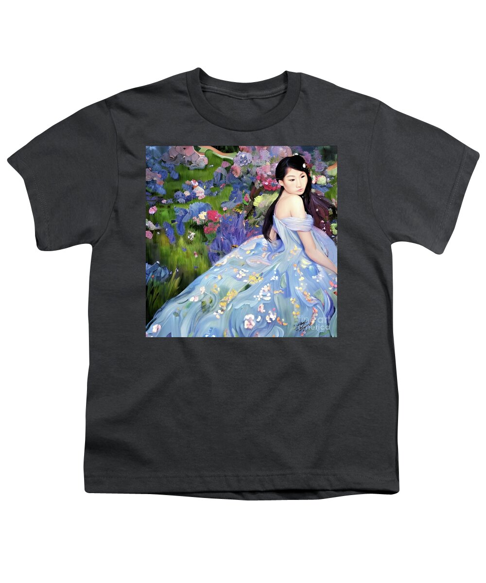 Japanese Youth T-Shirt featuring the digital art Japanese Garden Beauty by Stacey Mayer