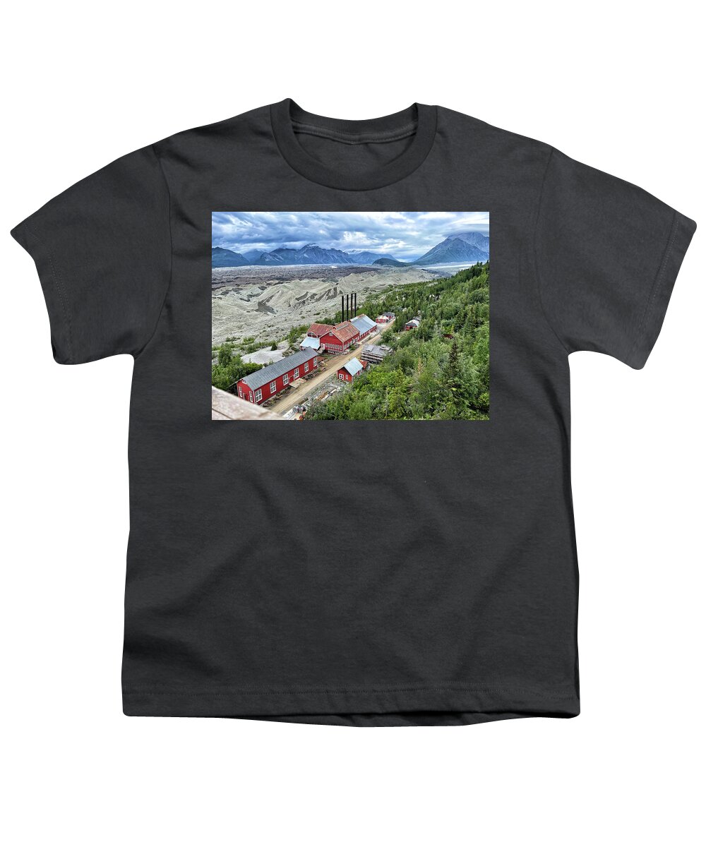 Alaska Youth T-Shirt featuring the photograph Kennecott Ruins III by Cheryl Strahl