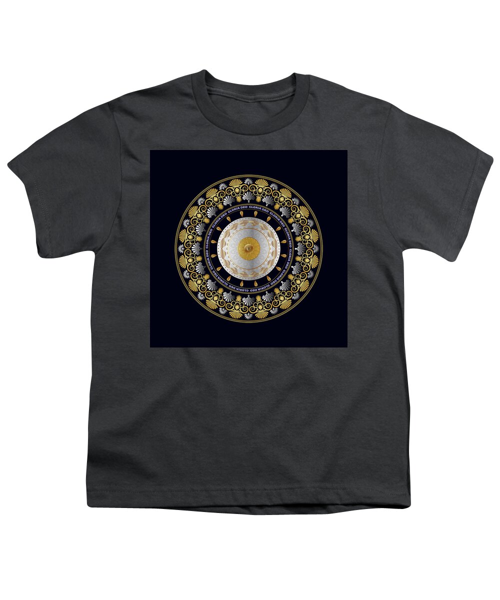 Mandala Youth T-Shirt featuring the digital art Kuklos No 4311 by Alan Bennington