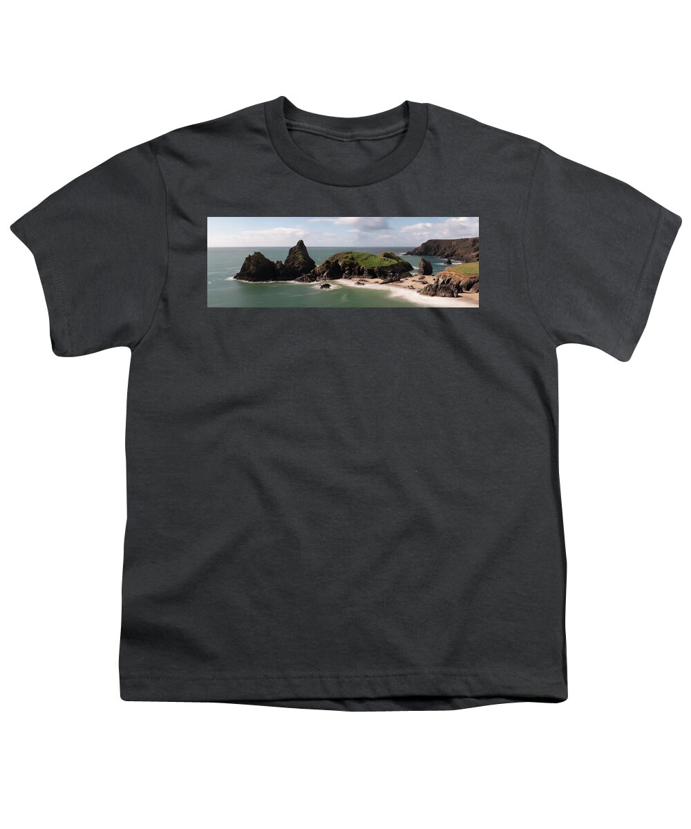 Cornwall Youth T-Shirt featuring the photograph Kynance Cove Cornwall Coast Lizard Point by Sonny Ryse