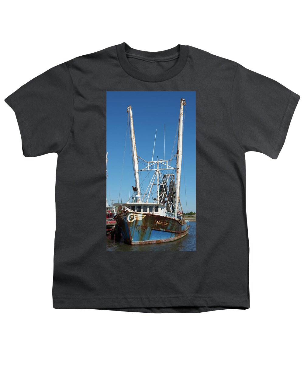Boat Youth T-Shirt featuring the photograph Lady Love by Paul Freidlund