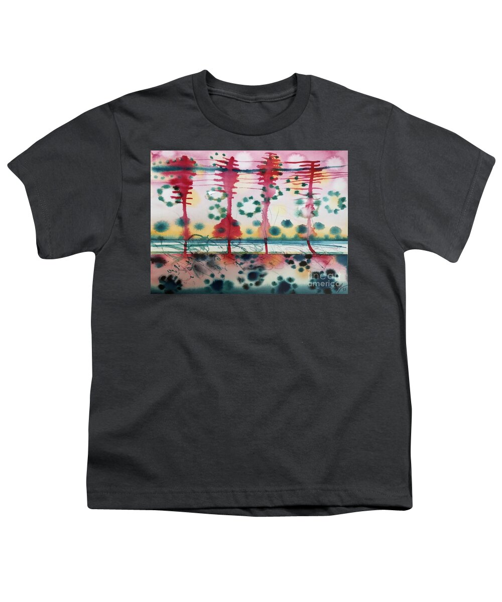 Lake Youth T-Shirt featuring the painting Lake Sky Apparitions by Glen Neff