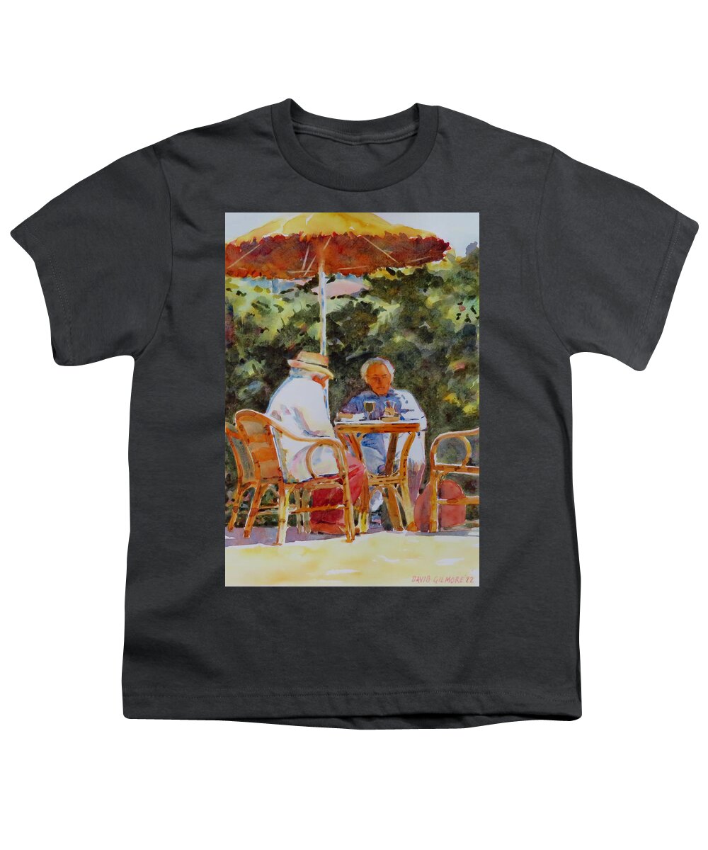 Spring Youth T-Shirt featuring the painting Last Drink Before Flight Home by David Gilmore