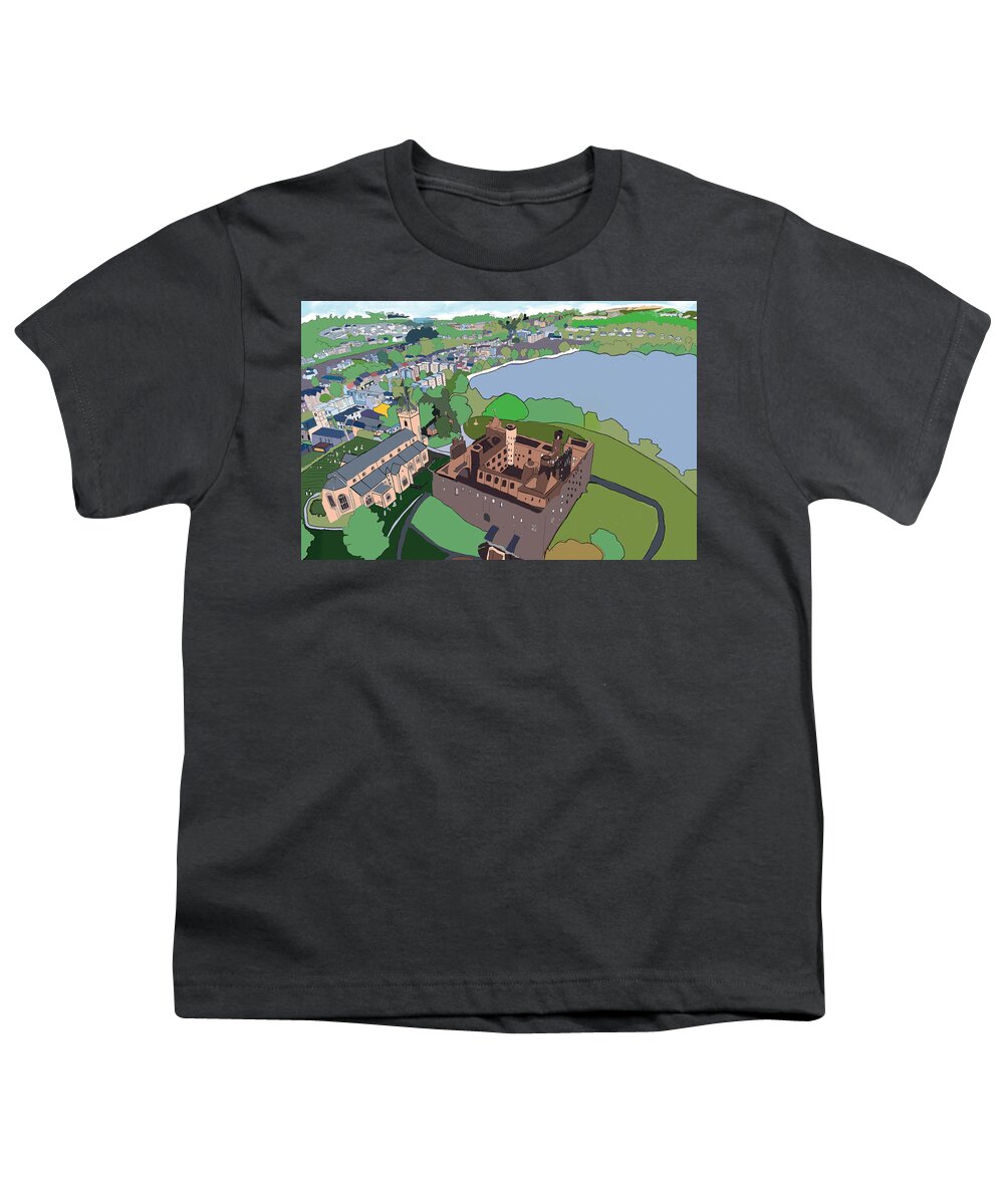 Linlithgow Youth T-Shirt featuring the digital art Linlithgow Palace by John Mckenzie