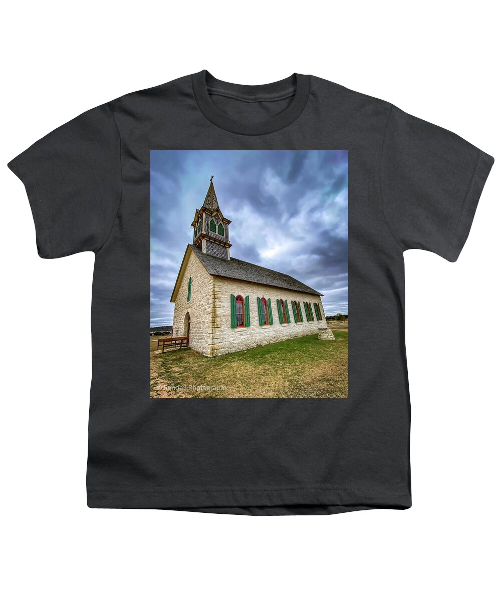 Church Youth T-Shirt featuring the photograph Little Historic Church by Pam Rendall