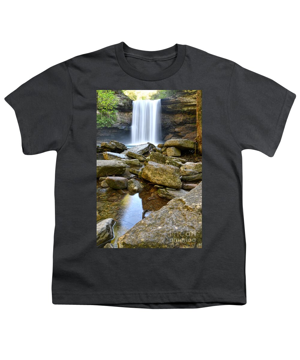 Greeter Falls Youth T-Shirt featuring the photograph Lower Greeter Falls 7 by Phil Perkins