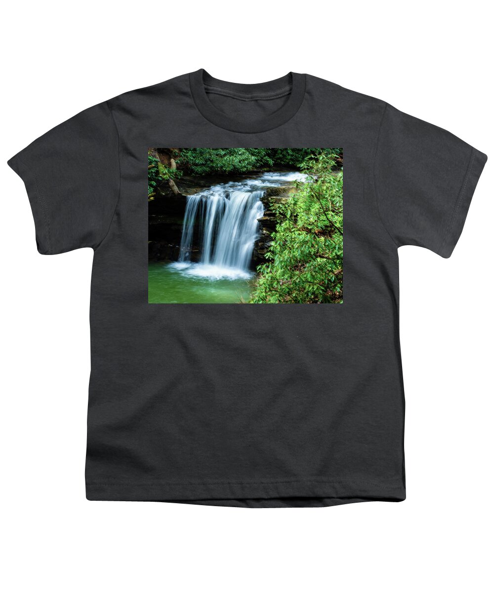 Waterfalls Youth T-Shirt featuring the photograph Marsh Fork Falls by Flees Photos