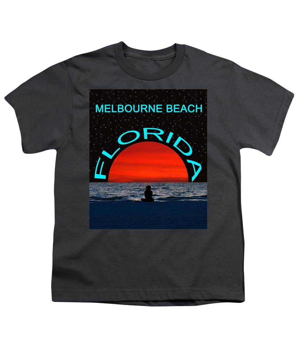 Florida Beach Youth T-Shirt featuring the photograph Melbourne Beach FL Dream Girl by David Lee Thompson